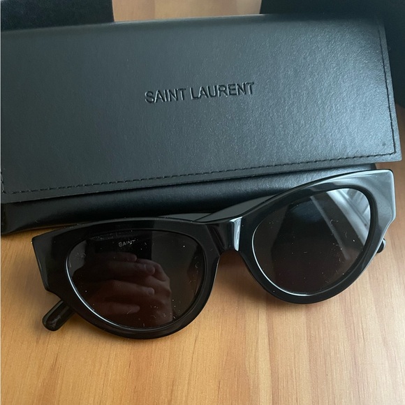 Saint Laurent Accessories - Saint Laurent Classic Black Cat-Eye Sunglasses